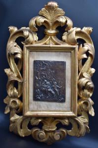 Placa de bronce cincelado, siglo XVI – La Huida a Egipto, ámbito veneciano